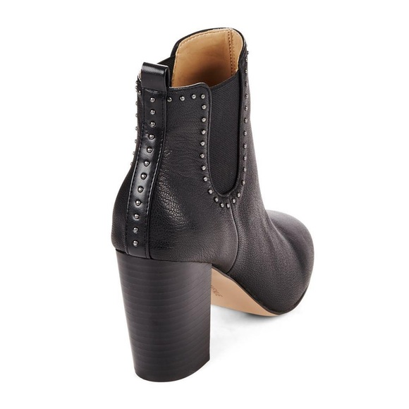 💕HP💕Saks Fifth Avenue black leather studded boots - Picture 3 of 16